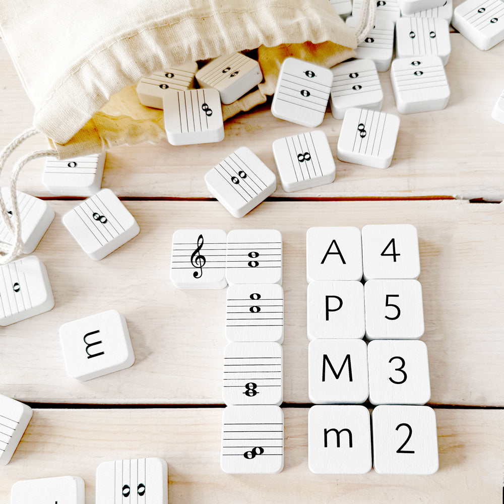 Wooden Interval Note Tiles