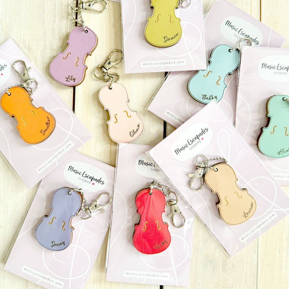 Personalized Violin Keychain (Colour)