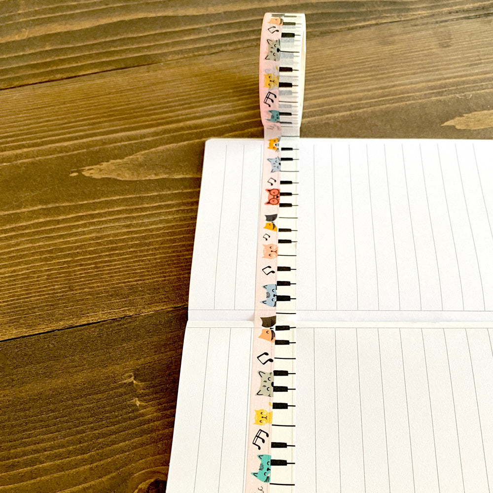 Piano Keys Washi Tape (Cats)