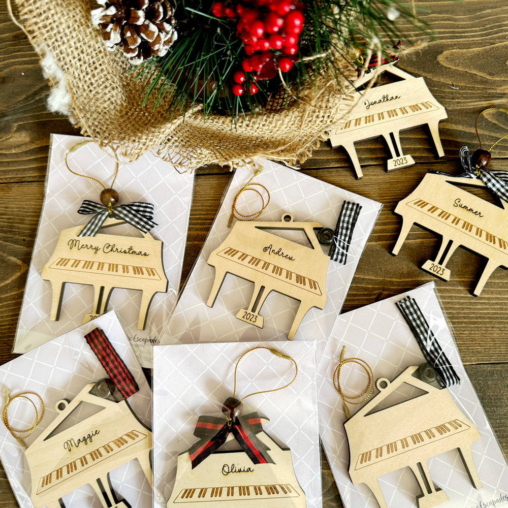 Personalized Grand Piano Ornament