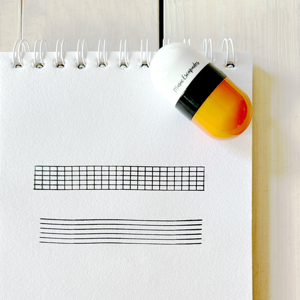 Guitar Tablature and Fretboard Roller Stamp (Double Sided)