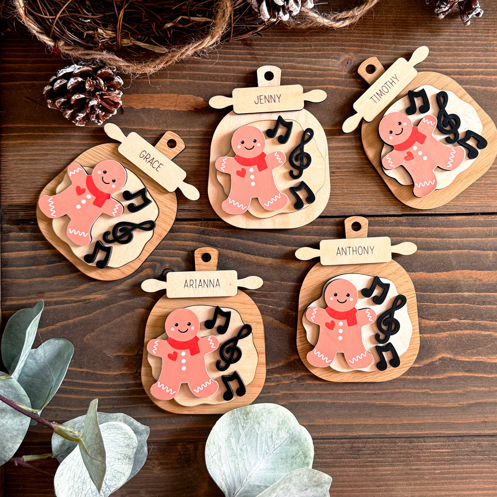 Personalized Musical Gingerbread Man Ornament