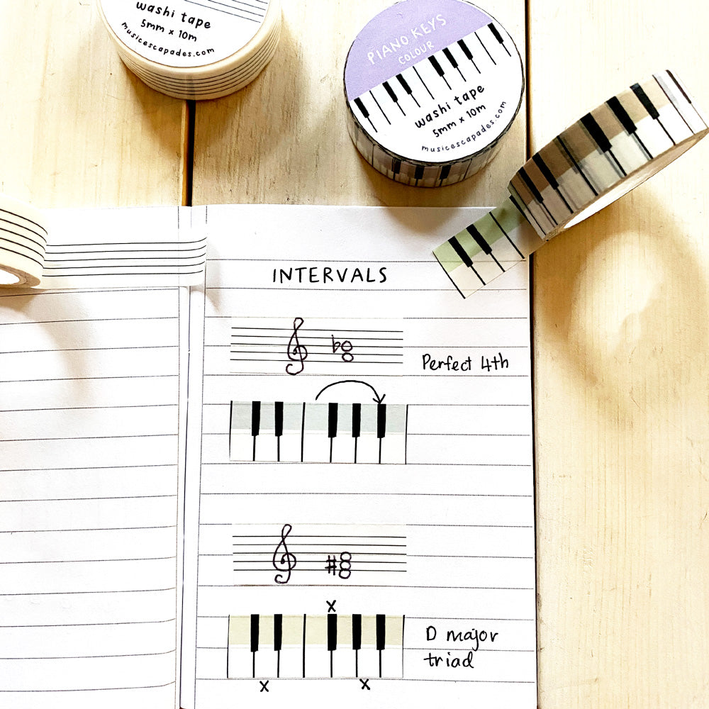 Piano Keys Washi Tape (Colour)