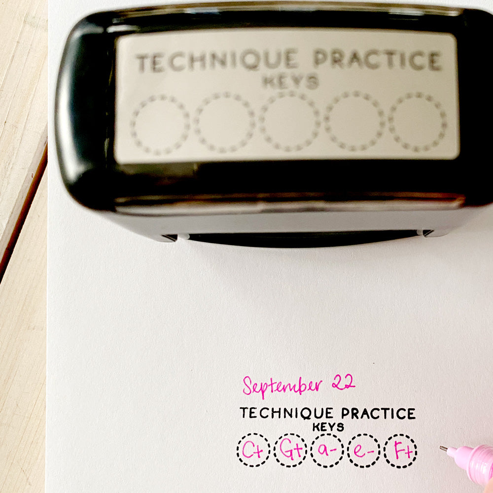 Technique Practice Keys Stamp