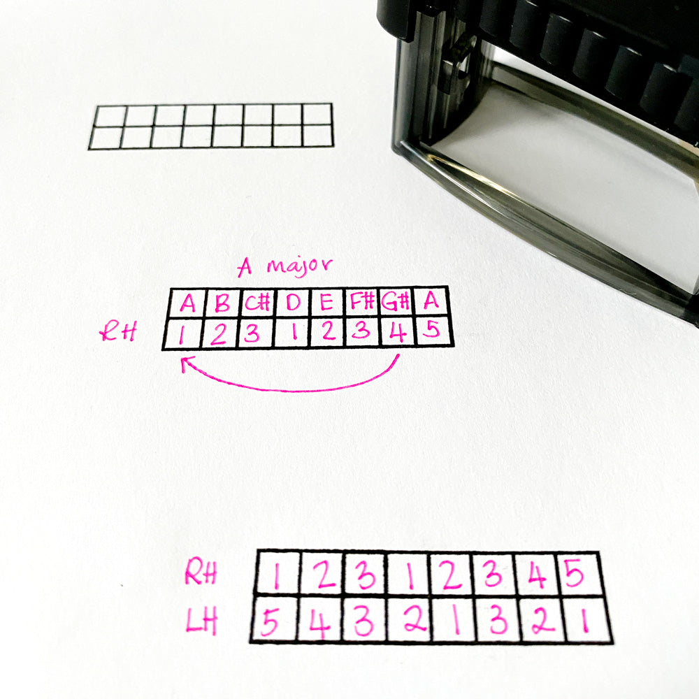 Piano Scales Boxes Stamp