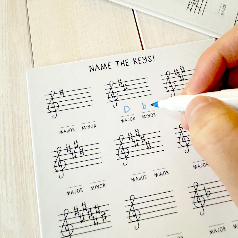 Key Signature Dry Erase Board (Double sided)