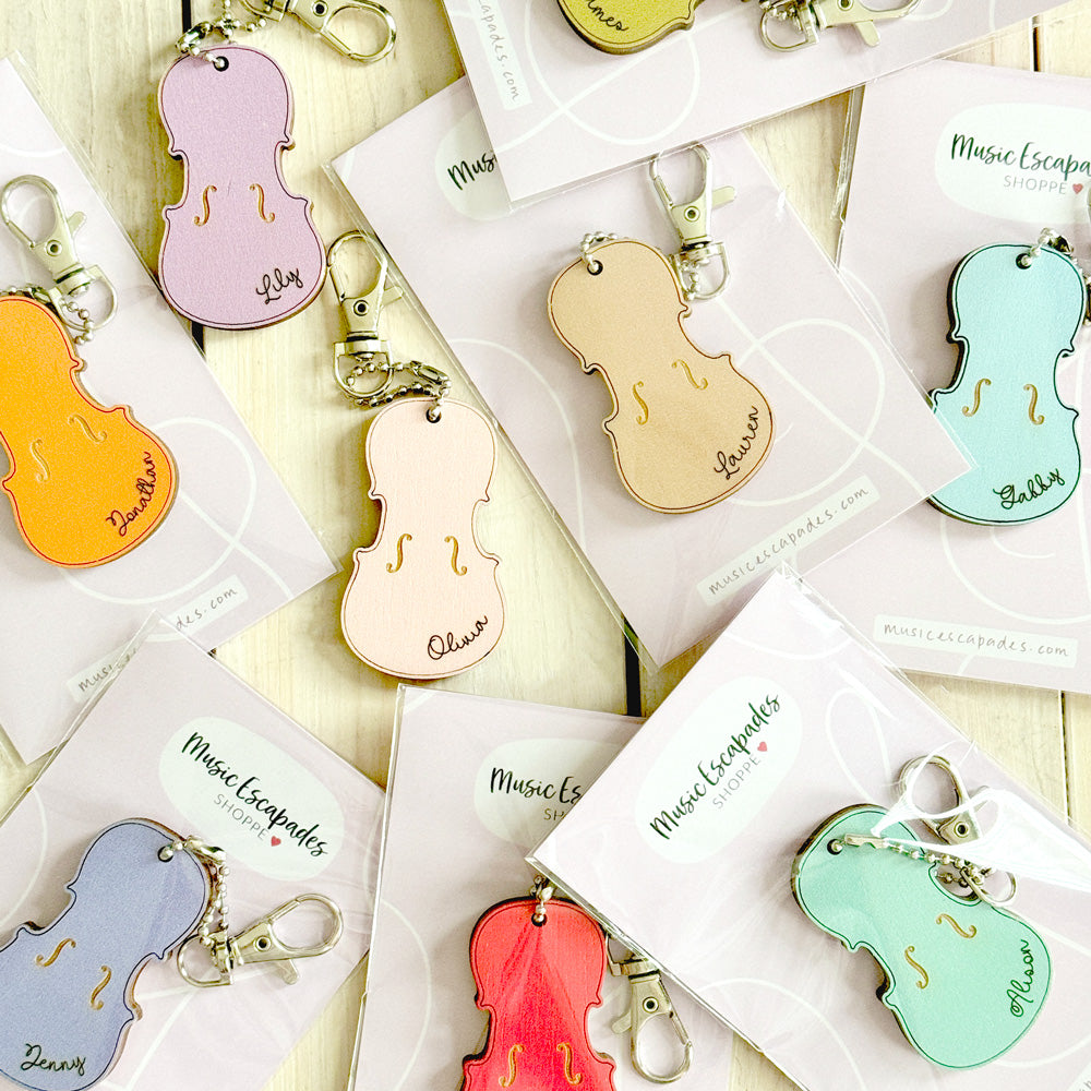 Personalized Violin Keychain (Colour)