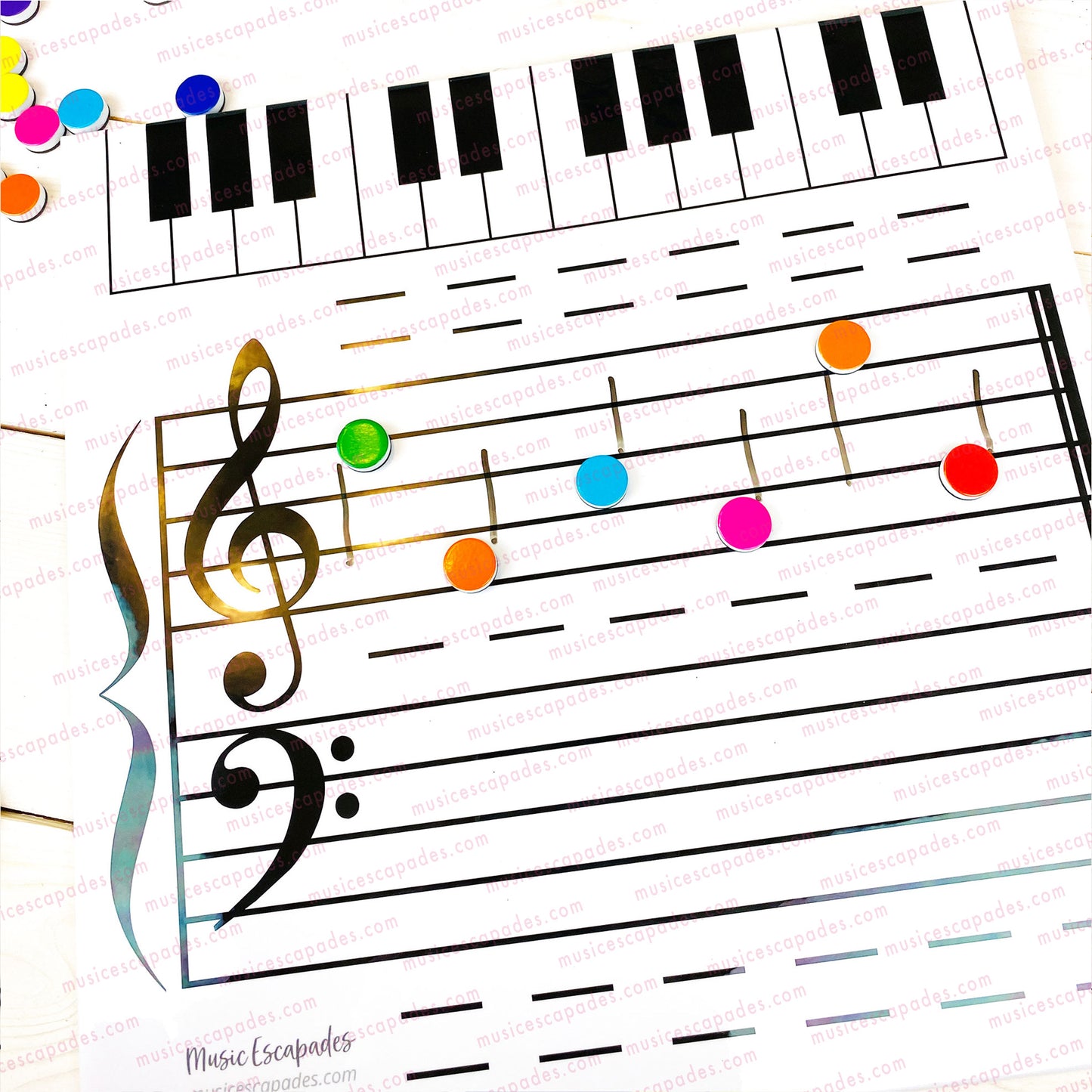 Grand Staff Magnetic Dry-Erase Board