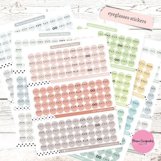 Eyeglasses Circle Stickers