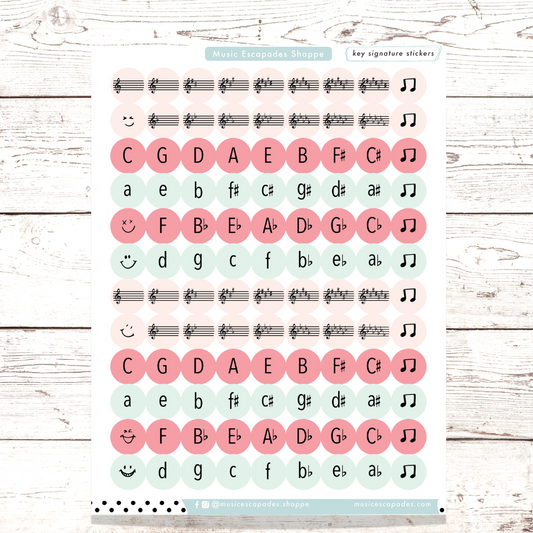 Key Signature Stickers