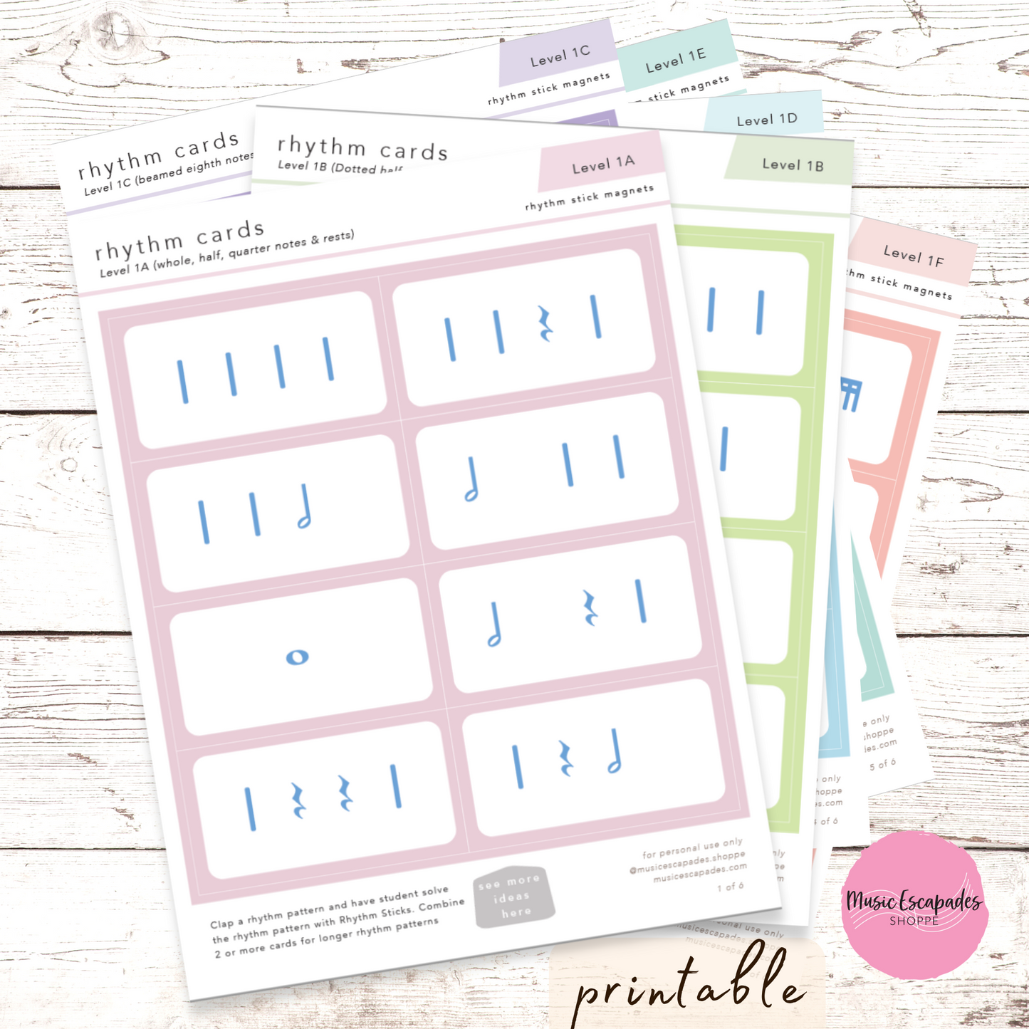 Rhythm Cards (Level 1)