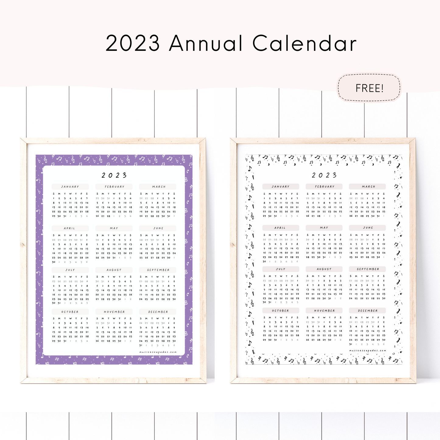 2023 Editable Monthly Calendar