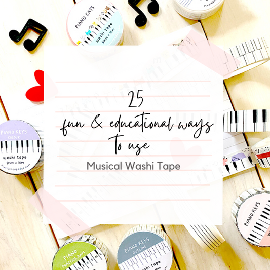 25 Fun & Educational Ways to use Musical Washi Tape