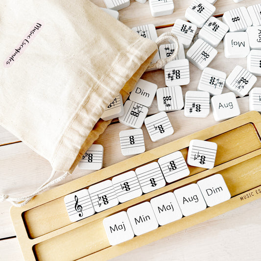 Wooden Triad Chord Tiles