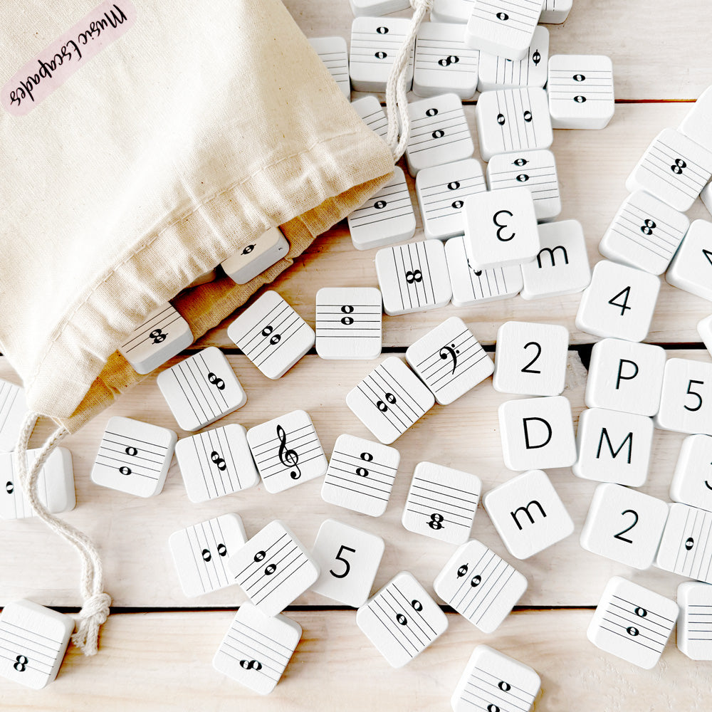 Wooden Interval Note Tiles