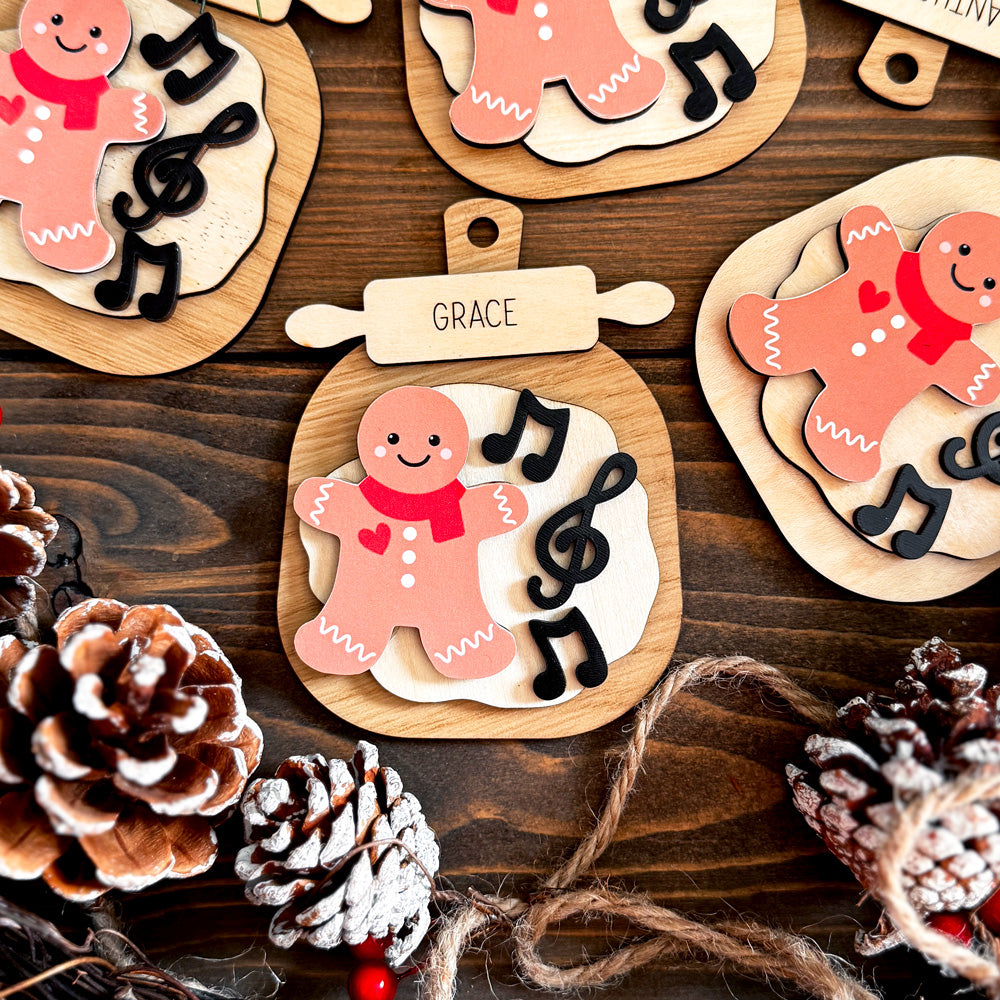 Personalized Musical Gingerbread Man Ornament
