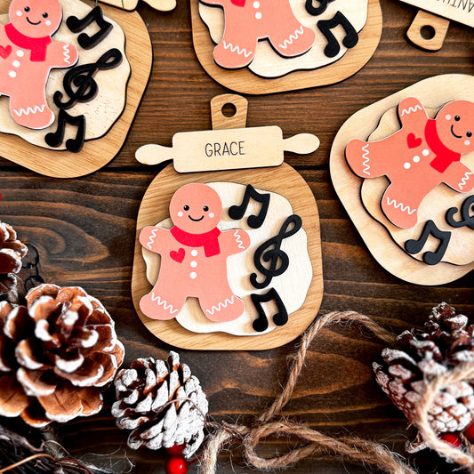 Personalized Musical Gingerbread Man Ornament