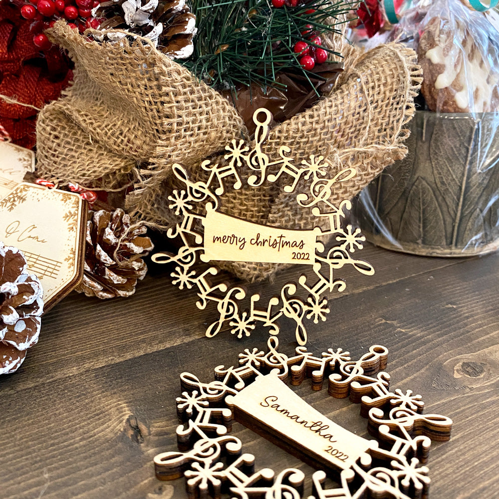 Personalized Musical Wreath Ornament