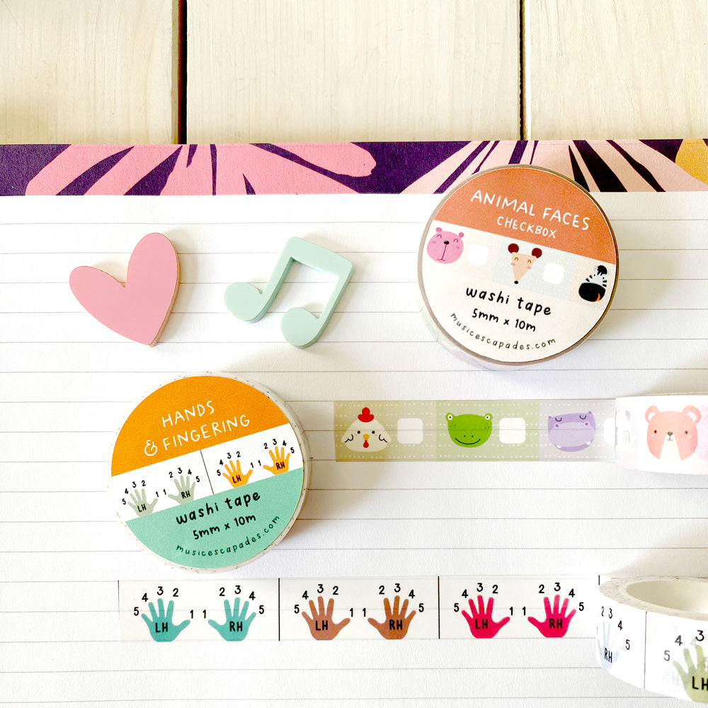 Piano Hands Washi Tape