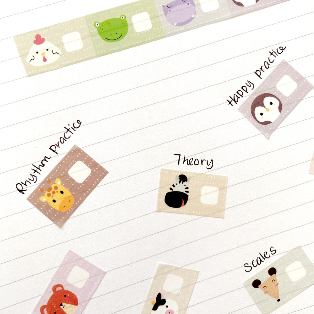 Animal Checkboxes Washi Tape