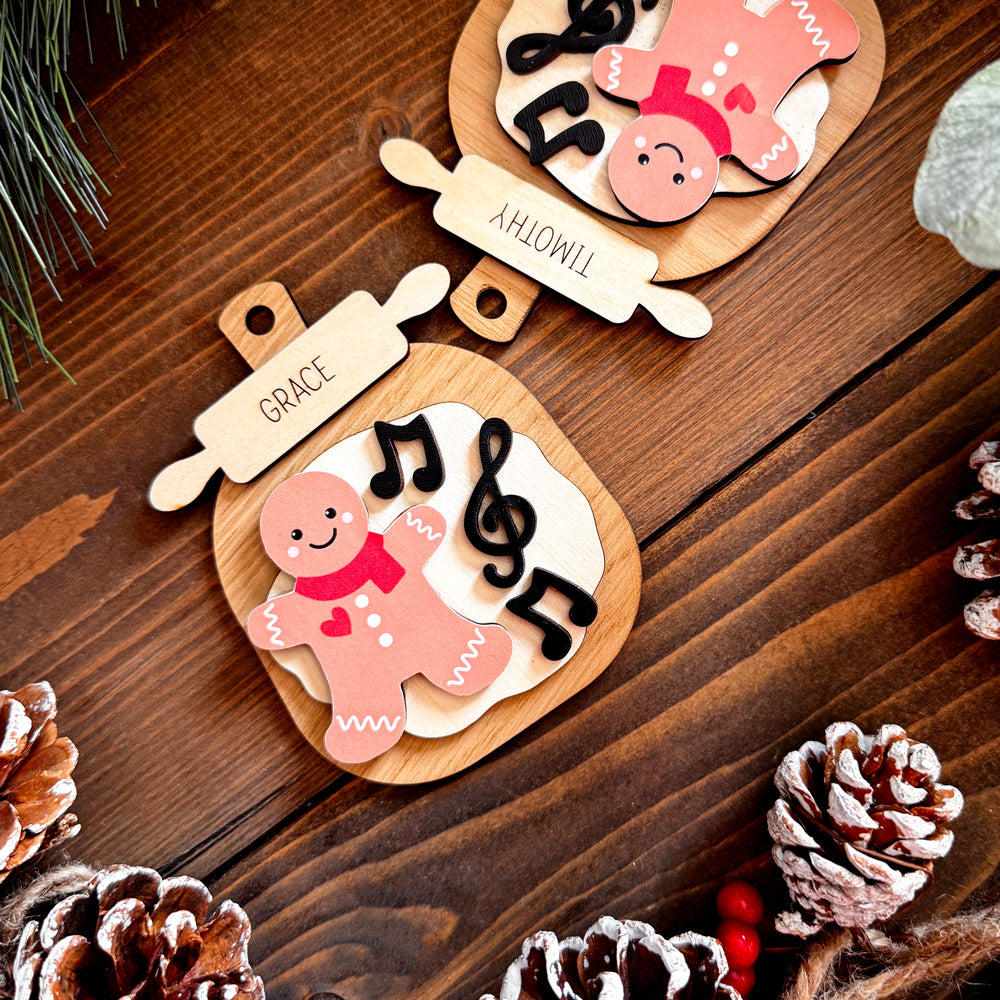 Personalized Musical Gingerbread Man Ornament