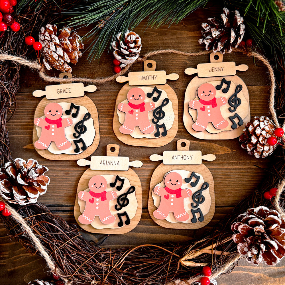 Personalized Musical Gingerbread Man Ornament