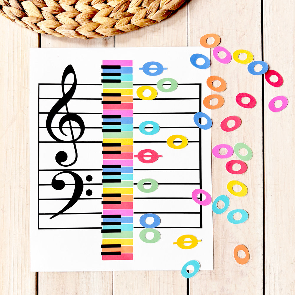 Grand Staff Vertical Piano Printable
