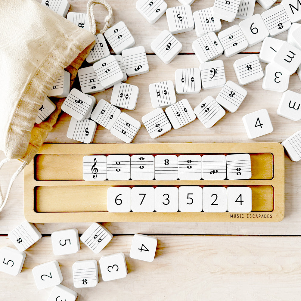 Wooden Interval Note Tiles