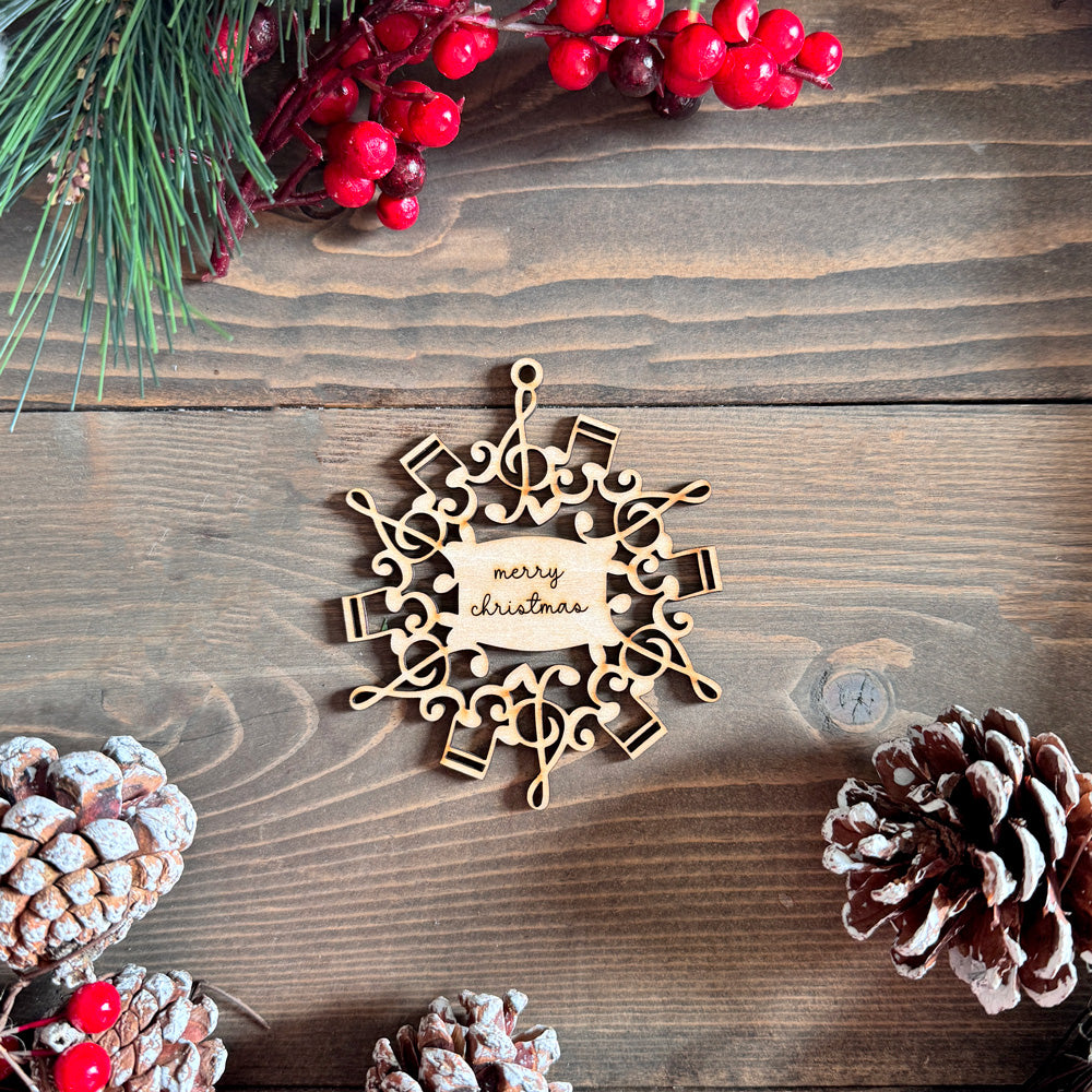 Wooden Snowflake Ornaments