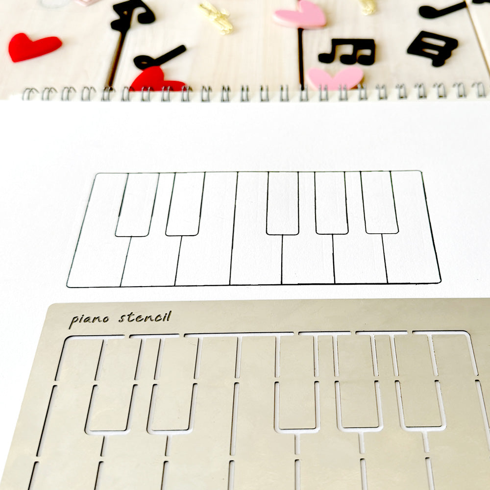 Piano Keys Metal Stencil