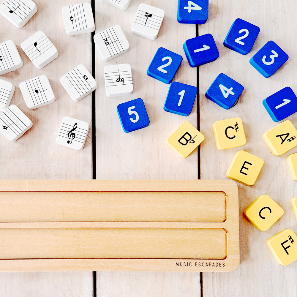 Music Alphabet Wooden Tiles