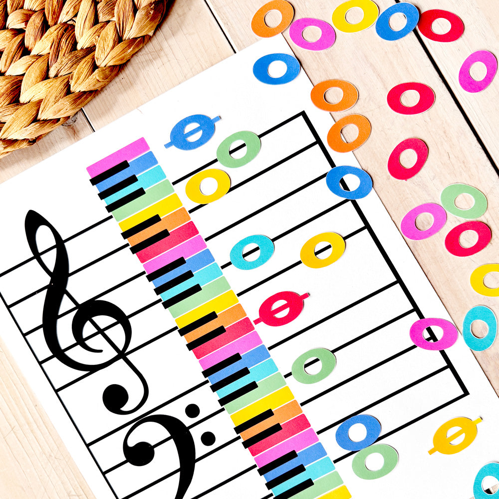 Grand Staff Vertical Piano Printable