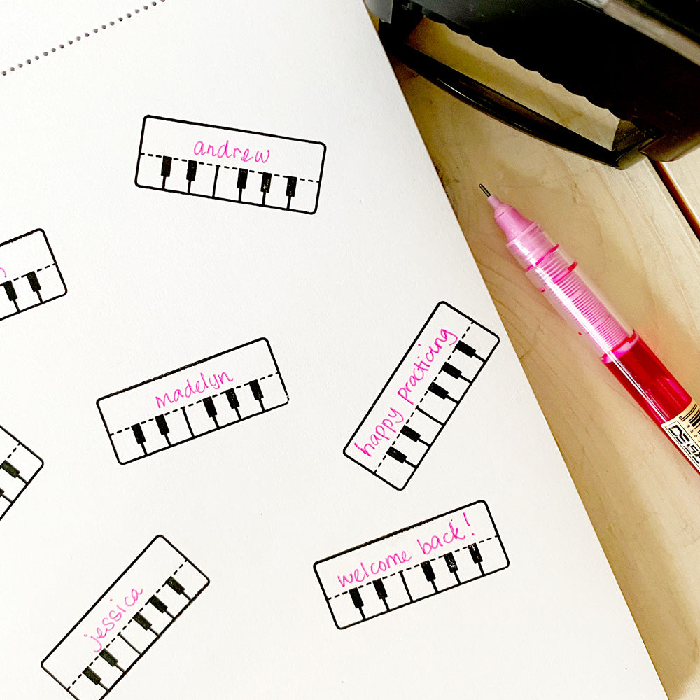 Piano Keys Label Stamp