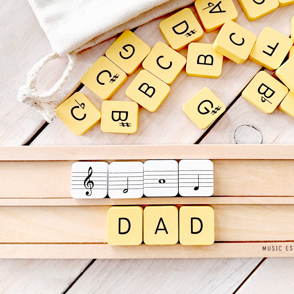 Music Alphabet Wooden Tiles