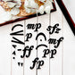 Music Dynamics and Articulation Magnet Set