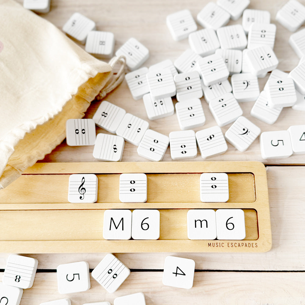 Wooden Interval Note Tiles