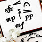 Music Dynamics and Articulation Magnet Set