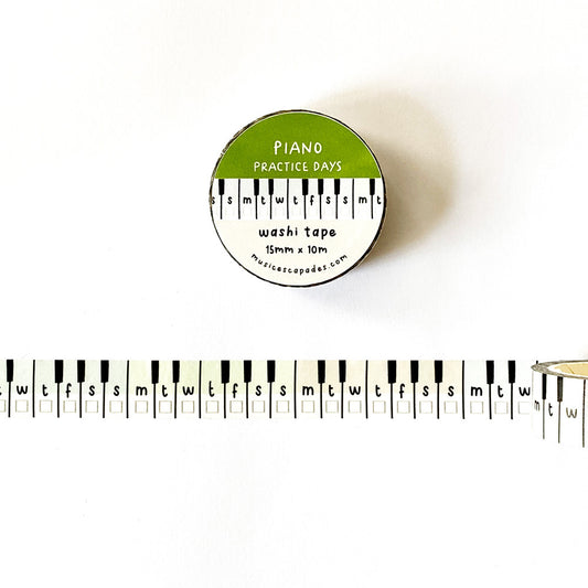 Piano Keys Washi Tape (Practice Days)