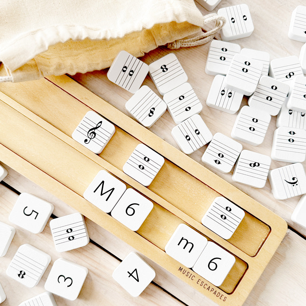 Wooden Interval Note Tiles