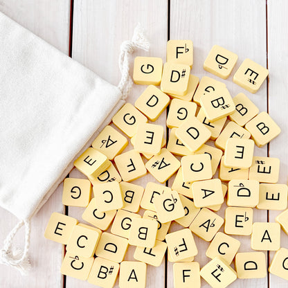 Music Alphabet Wooden Tiles