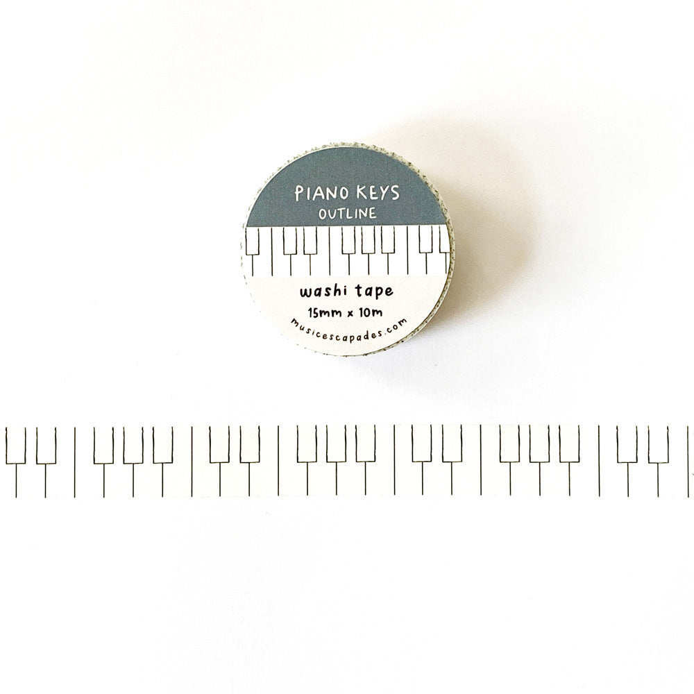 Piano Keys Washi Tape (Outline) – Music Escapades Shoppe