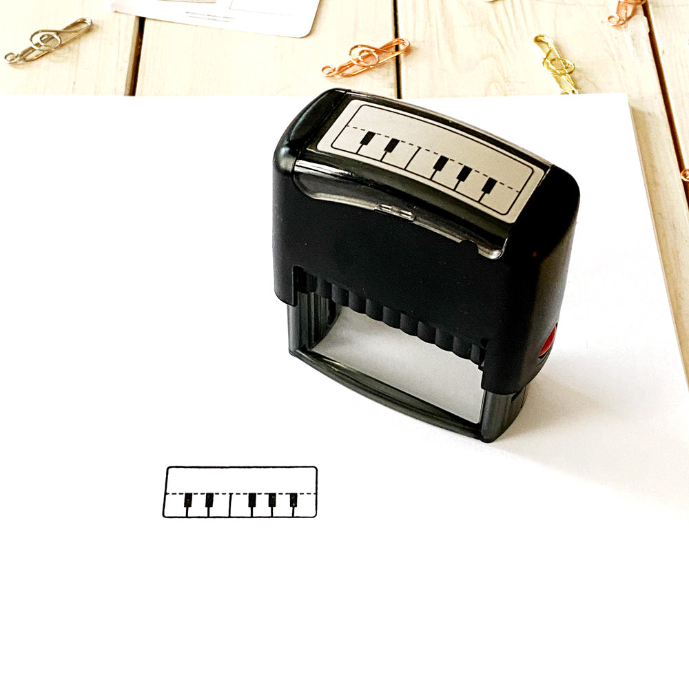 Piano Keys Label Stamp