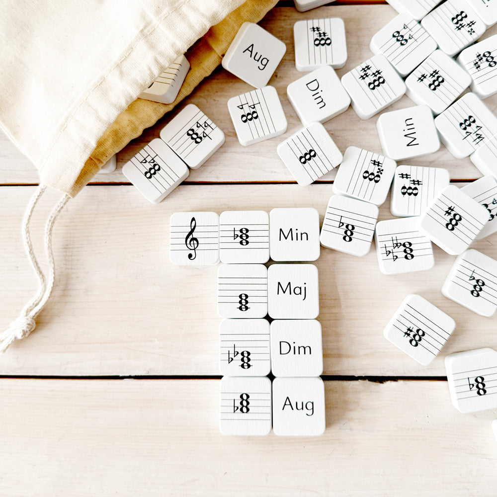 Wooden Triad Chord Tiles