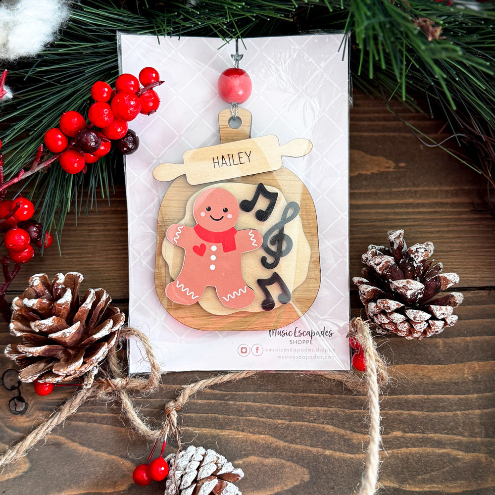 Personalized Musical Gingerbread Man Ornament