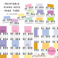 Printable Piano Keys Page Tabs