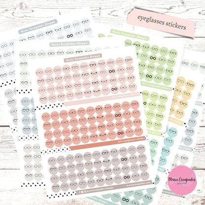 Eyeglasses Circle Stickers