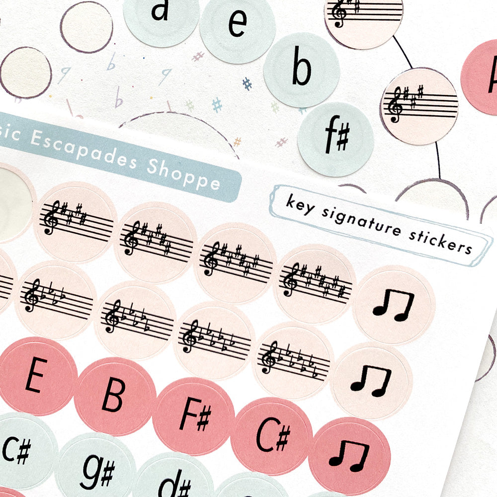 Key Signature Icon Key Signature Stickers – Music Escapades Shoppe