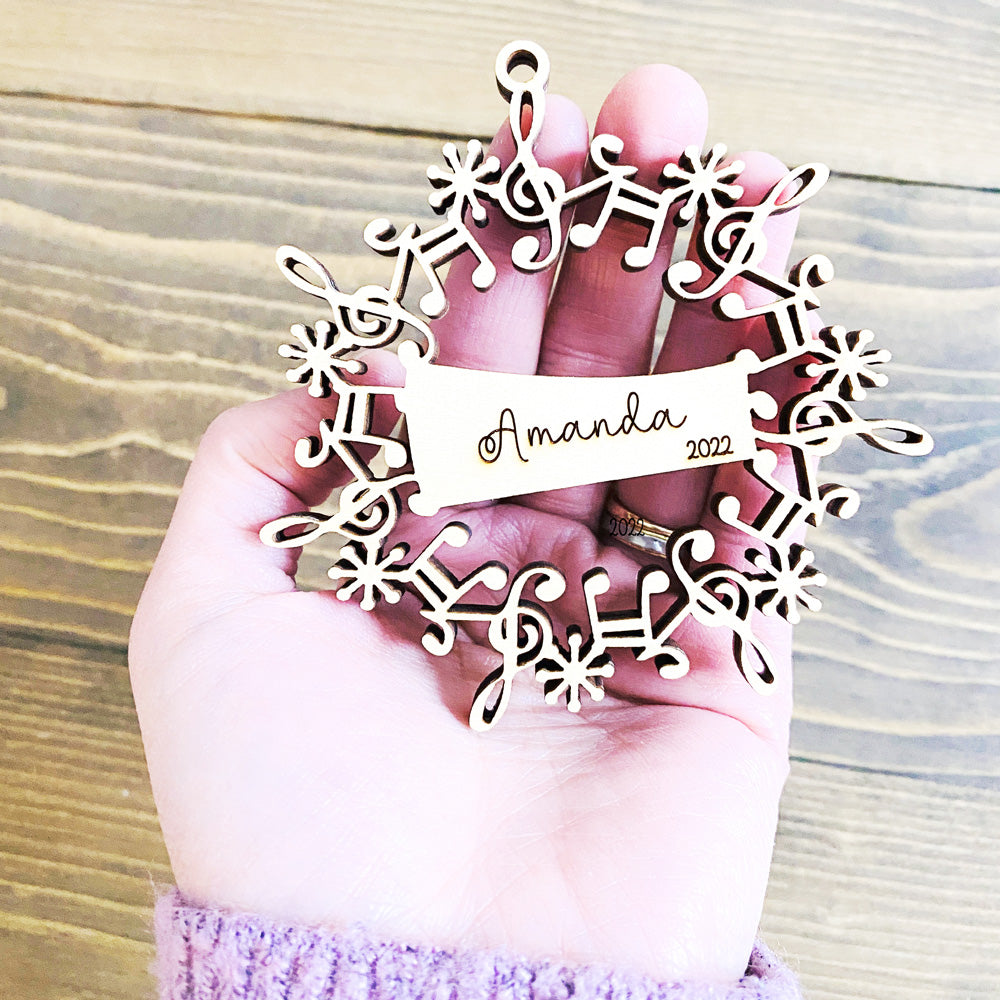 Personalized Musical Wreath Ornament