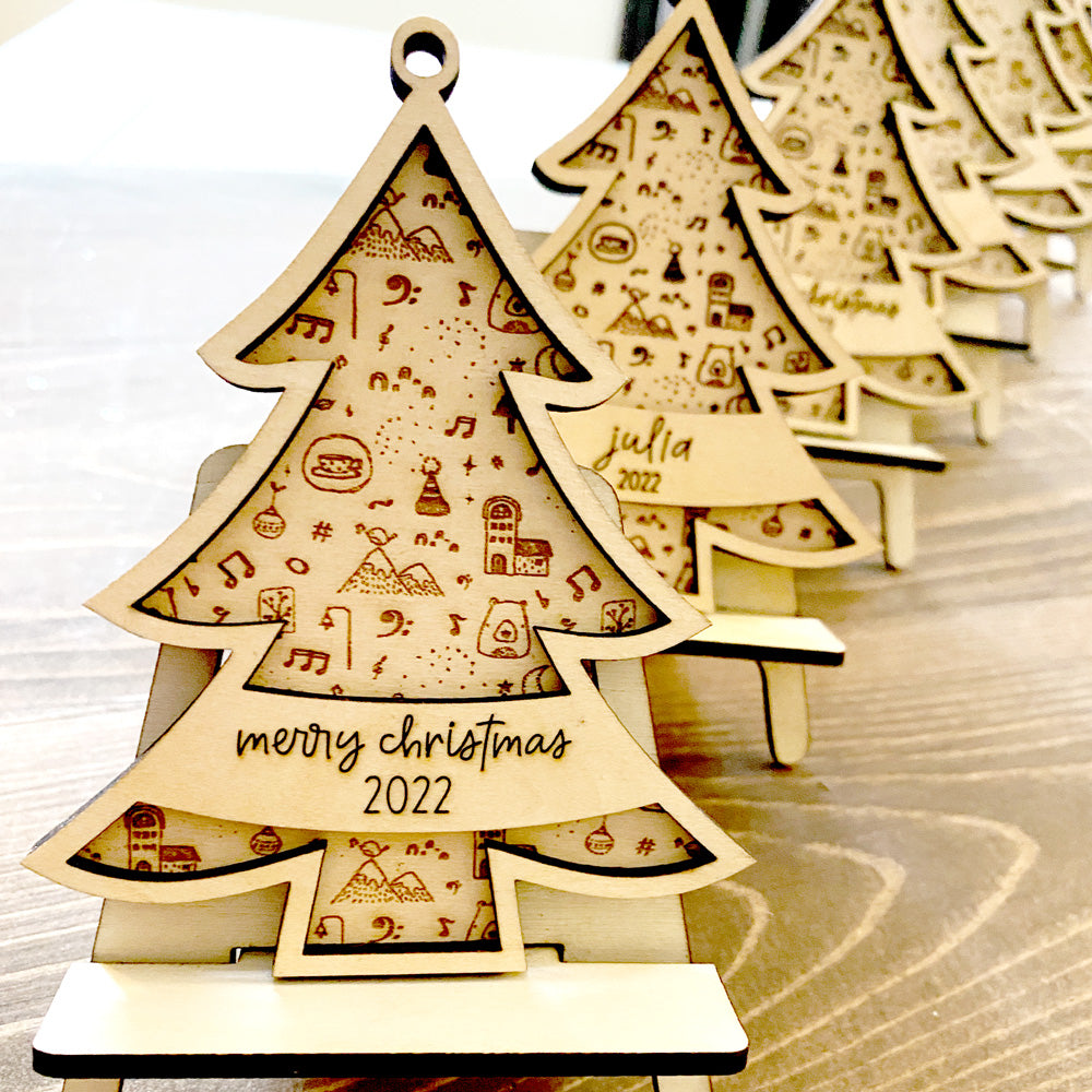 Wooden Ornament String Art. Christmas Designs. Custom Ornament.