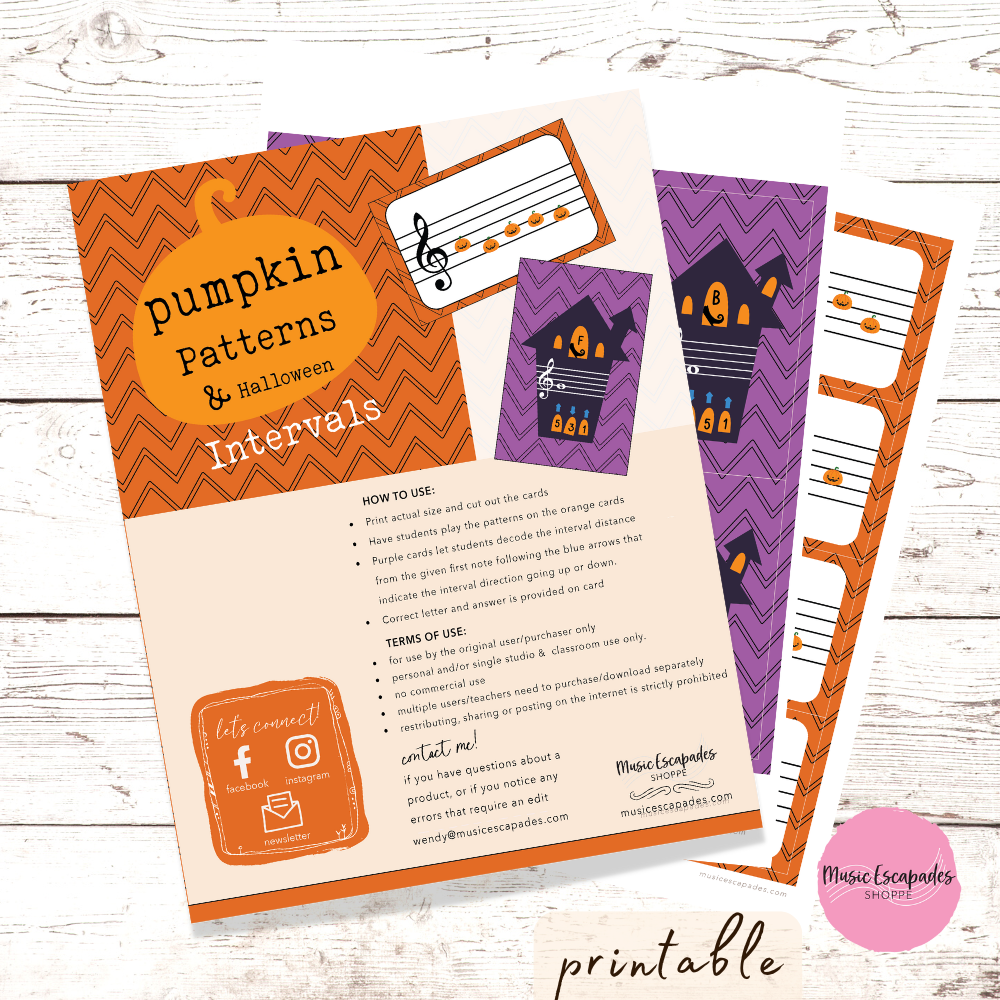 Pumpkin Patterns and Halloween Interval Game